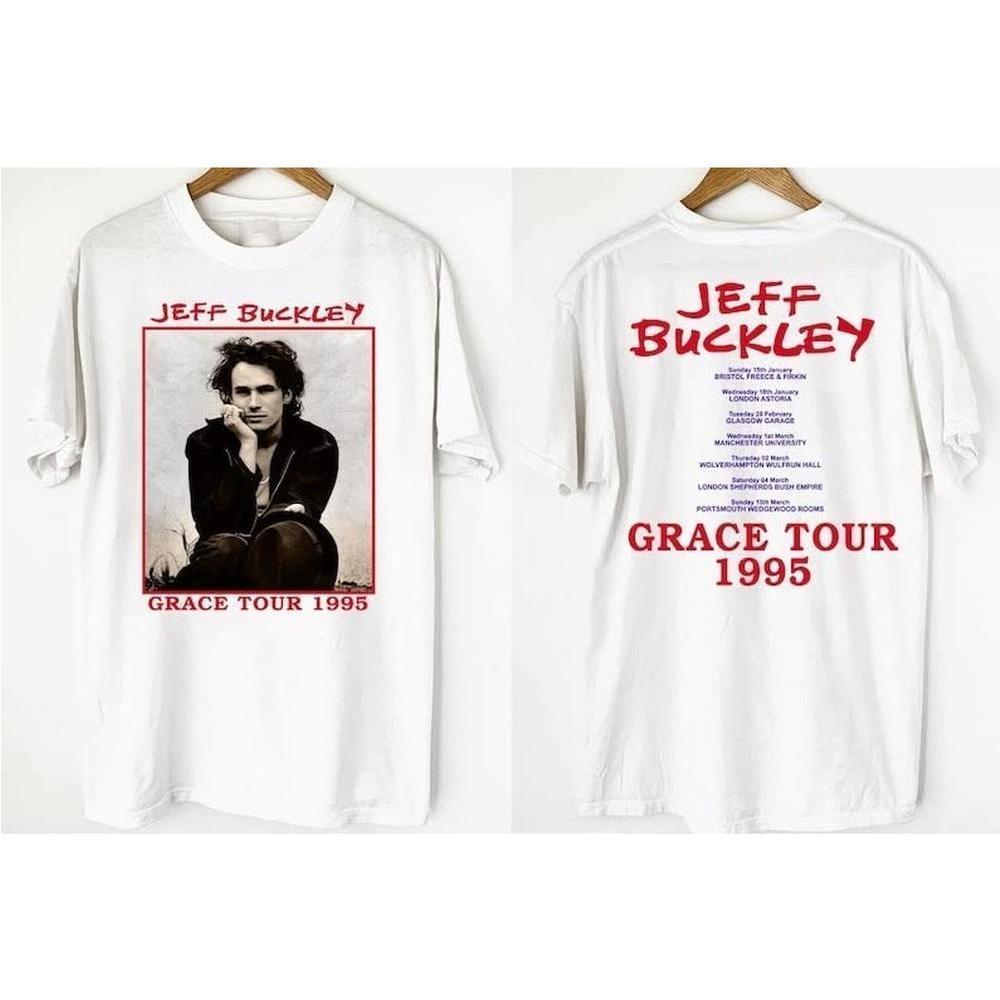 Jeff Buckley Grace Tour 1995 T-Shirt Jeff Buckley Tour 95 2 Sided T-Shirt